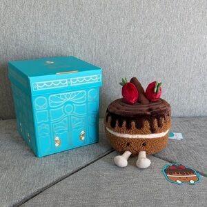 Exclusive Harrods London jellycat glacy chocolate cake